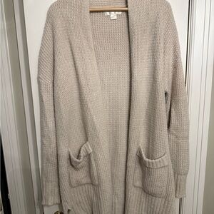 Barefoot Dreams Cream Knit Cardigan